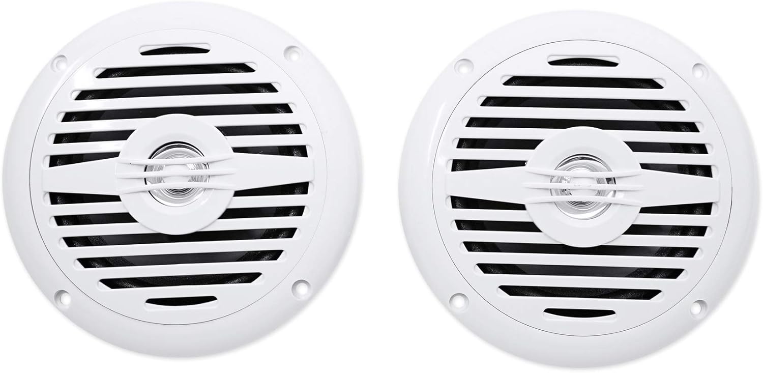 Rockville 400W Waterproof Marine Speakers - Clear Boat Sound