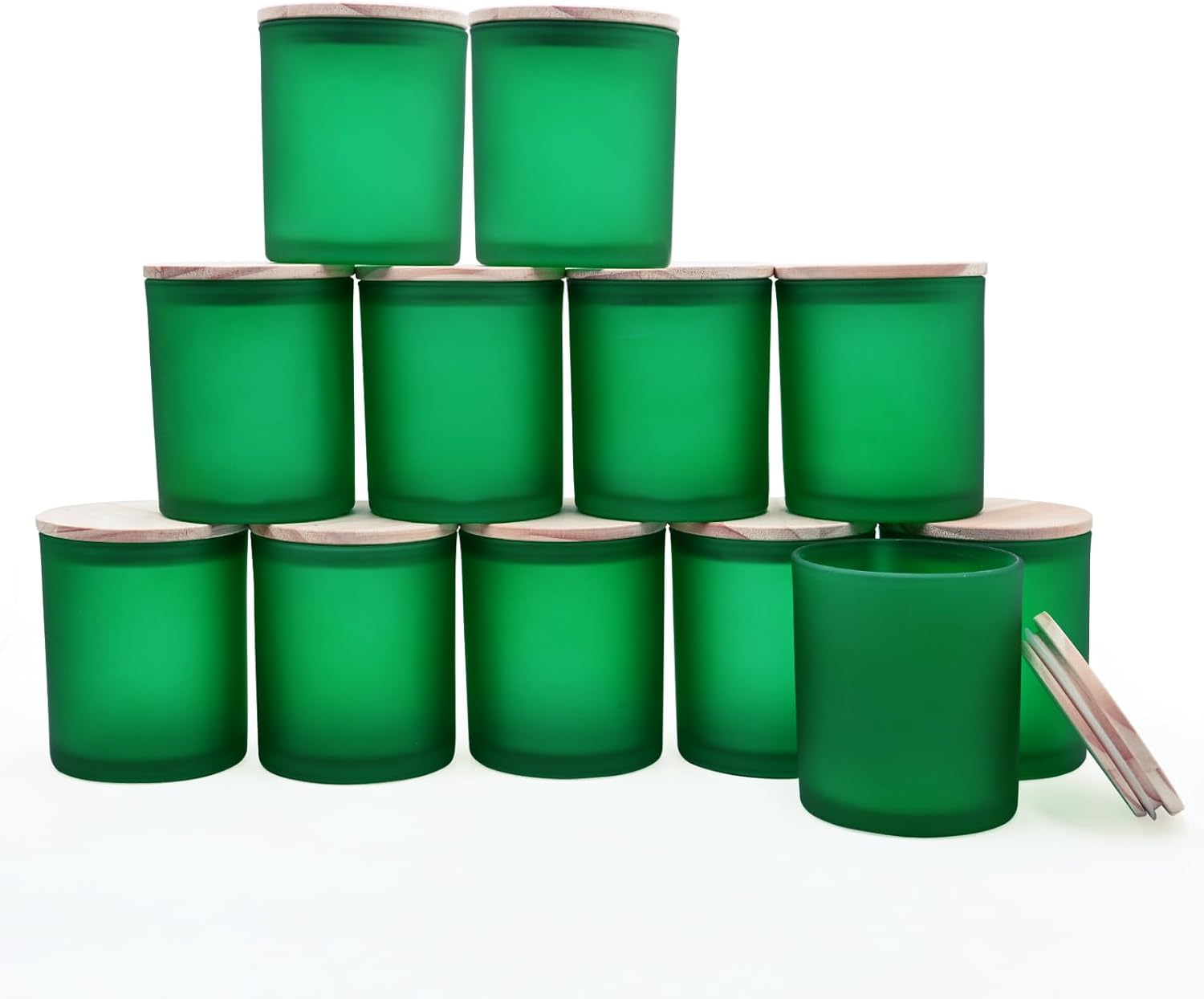 SHOWIN 14 OZ Thick Candle Jars for Making Candles - 12 Pcs