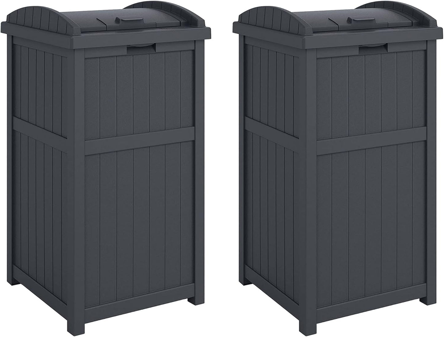 Suncast Trash Hideaway Refuse Container: Stylish Outdoor Bin