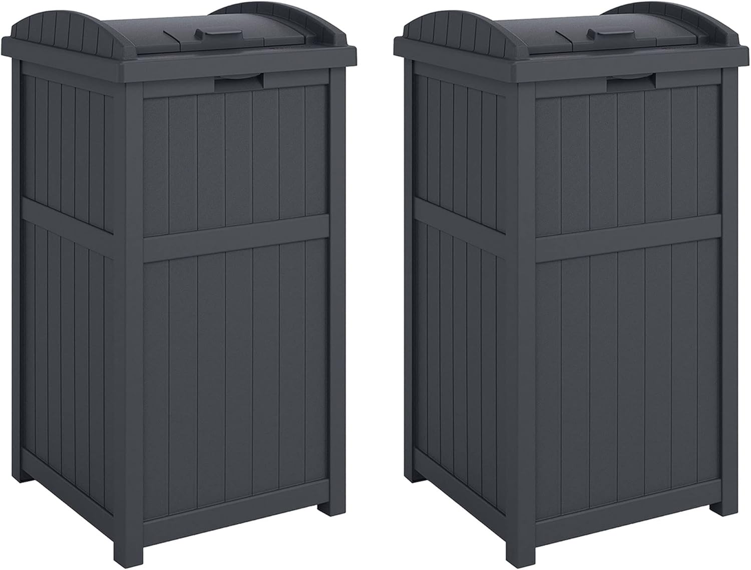 Suncast Trash Hideaway Refuse Container: Stylish Outdoor Bin