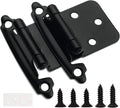 Matte Black Overlay Cabinet Hinges 1/2 in (30 Pair) - Self Closing