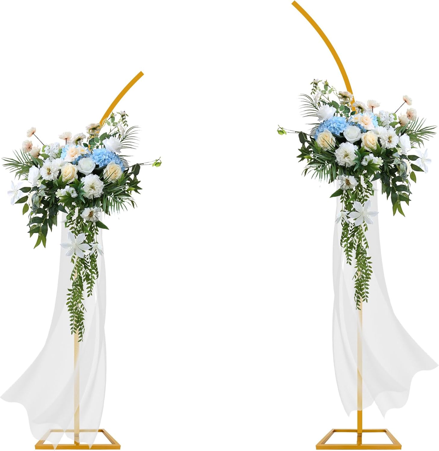 Flower Arch Stand Kit for Weddings, 8FT & 6.2FT Metal Design