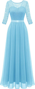 BeryLove Women Long Sleeve Formal Party Dress for Weddings
