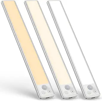 ASOKO Under Cabinet Lights with Motion Sensor - 3 Pack 12in