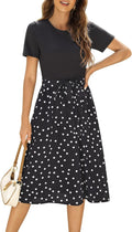 Zattcas Women's Short Sleeve Outfit Midi Dress for Summer Days
