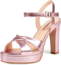 Platform High Heels Strappy Chunky Heels Sandals for Women Abbleet