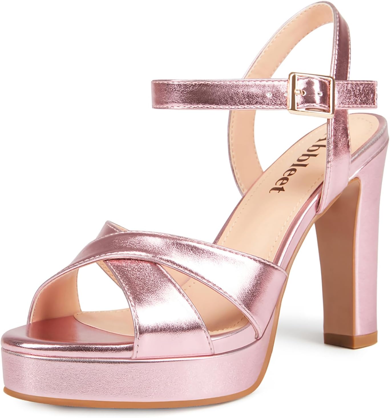 Platform High Heels for Women with Strappy Ankle Strap Design