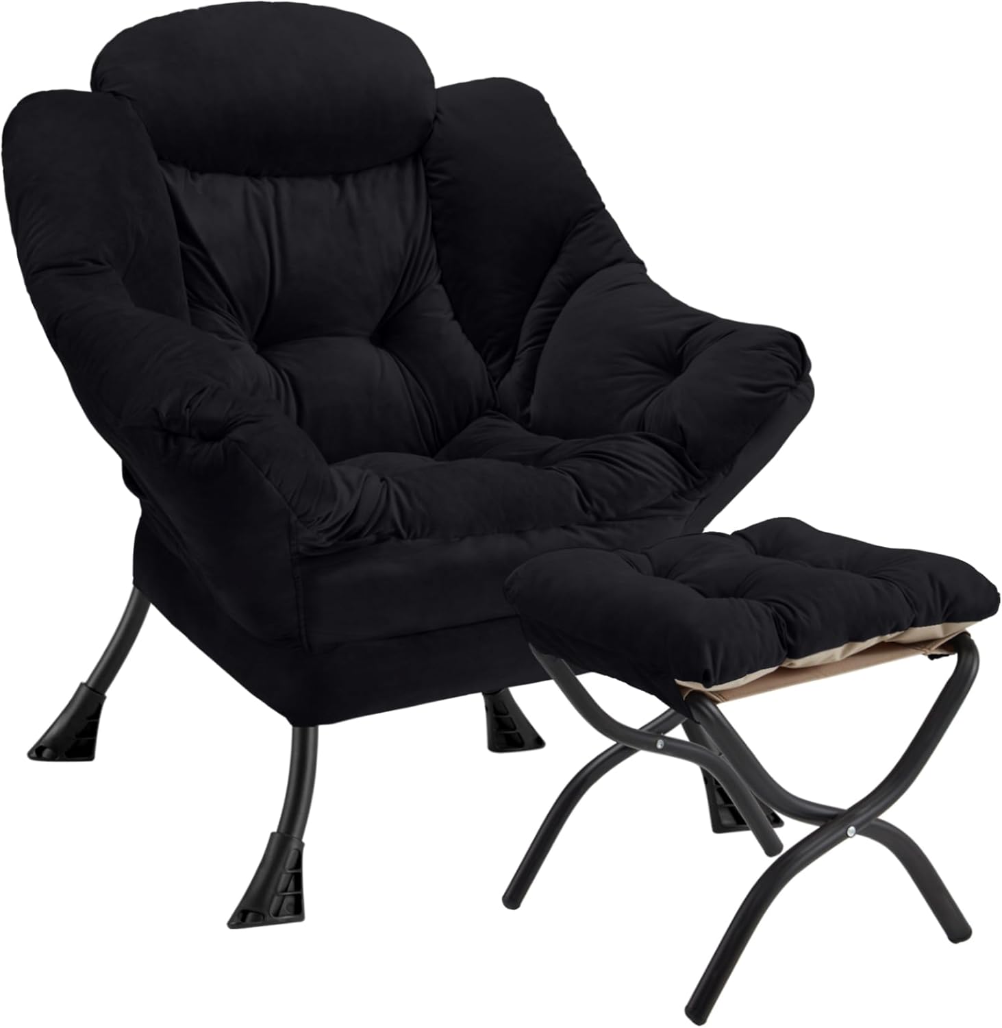 Lazy Chair with Folding Ottoman for Modern Living Spaces