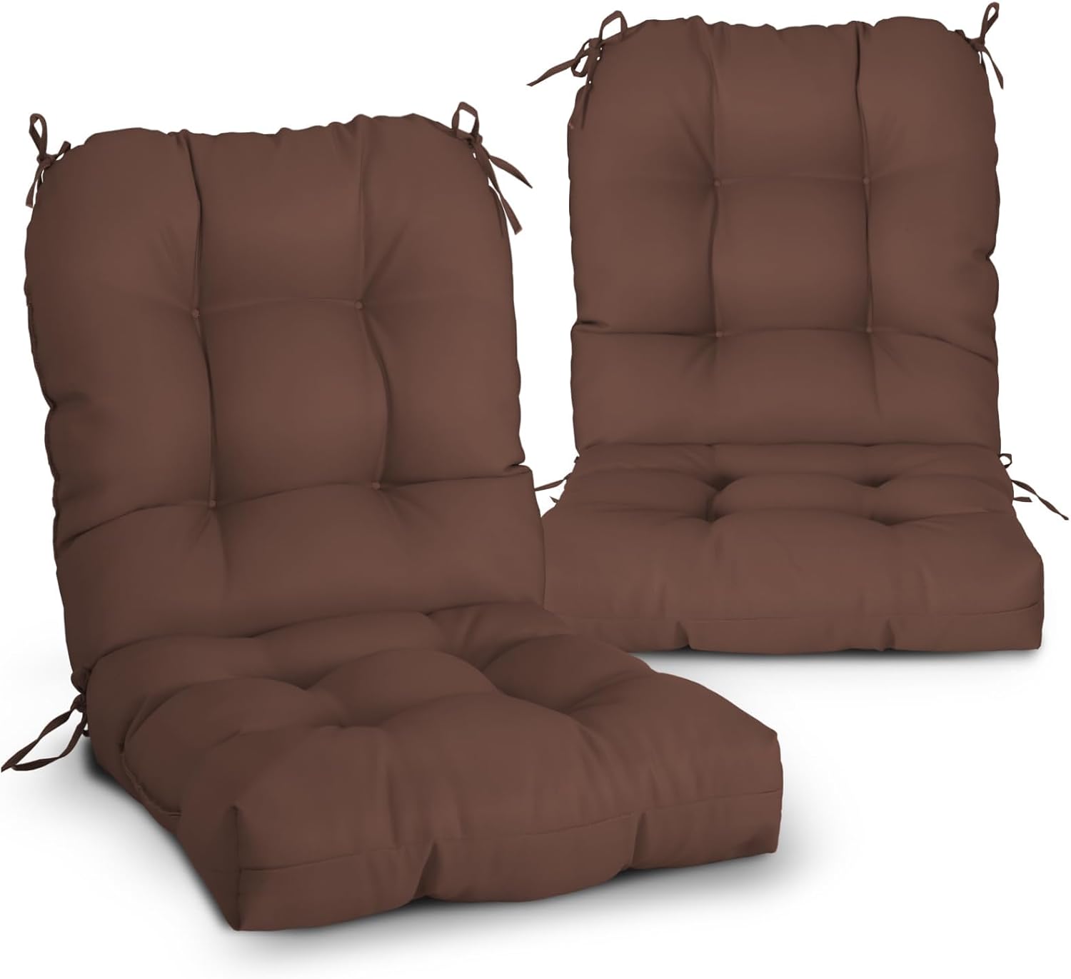 EAGLE PEAK Tufted Outdoor/Indoor Chair Cushions, Set of 2