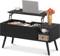 Black Lift Top Coffee Table with Hidden Storage
