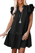 Dokotoo Womens Summer V-Neck Ruffle Mini Dress - Breezy Chic