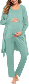 Maternity Nursing Robe Set 3 PCS - Comfortable Postpartum Pajamas over