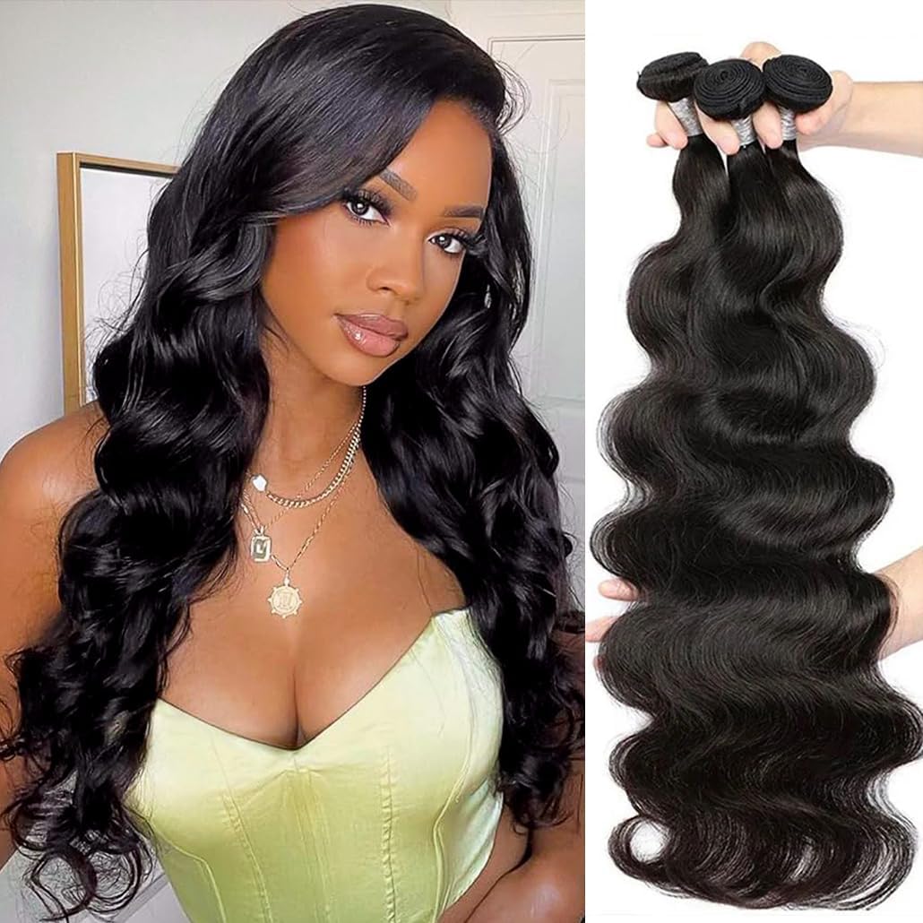 Younsolo Body Wave Bundles 100% Unprocessed Human Hair Weft