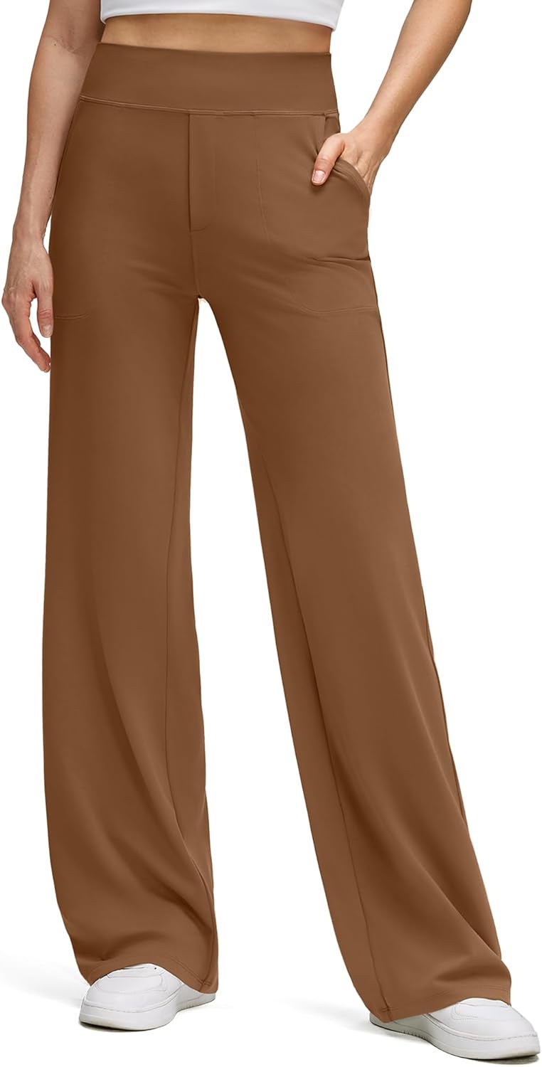 G4Free BareFeel High Stretch Wide Leg Pants for Women Comfort