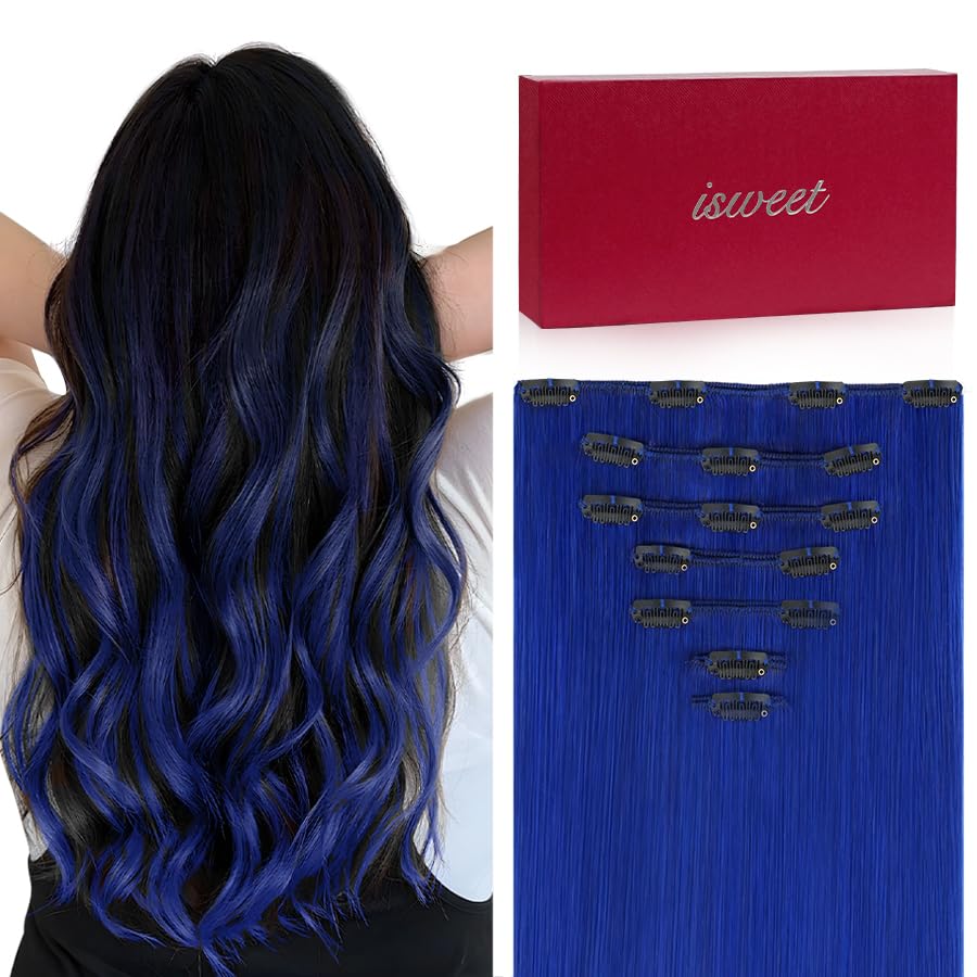 Straight Clip in Hair Extensions Real Human Hair for Women