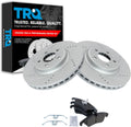 TRQ Front Performance Brake Pad & Rotor Kit - Quiet, Direct Fit Pads
