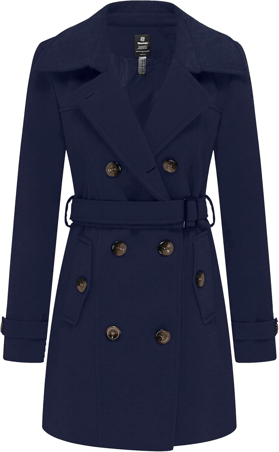 Wantdo Women's Double Breasted Pea Coat for Winter Style