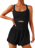 Wenlia Women Workout Romper Onesie with Padded Bra - Flattering Fit is
