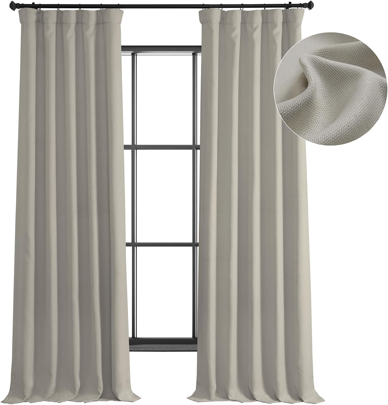 Room Darkening Birch Curtain, 108 Long