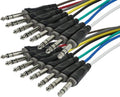 1/4-Inch TRS 8-Channel Snake Cable - 20 ft Balanced Lines