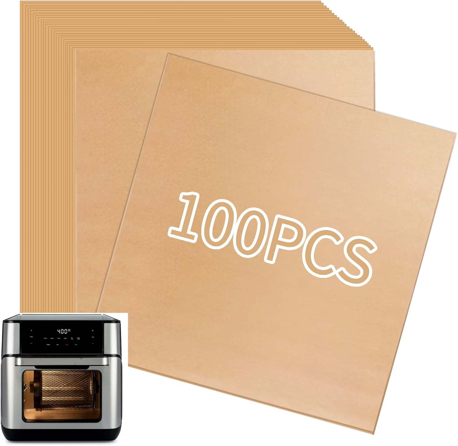 100 PCS Unbleached Air Fryer Liners: Hassle-Free Cooking