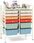 Macaron 12-Drawer Rolling Storage Cart Organizer - Removable Drawers