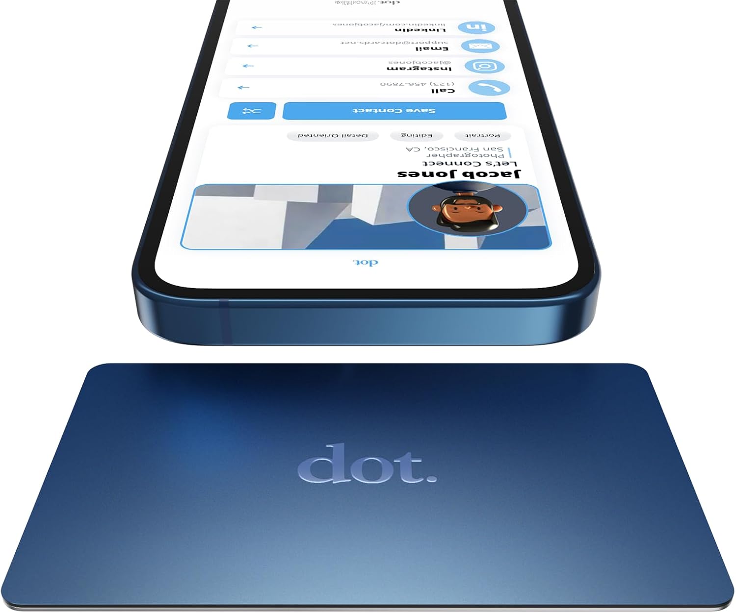 dot. Card Metal Digital Business Card for Easy Sharing
