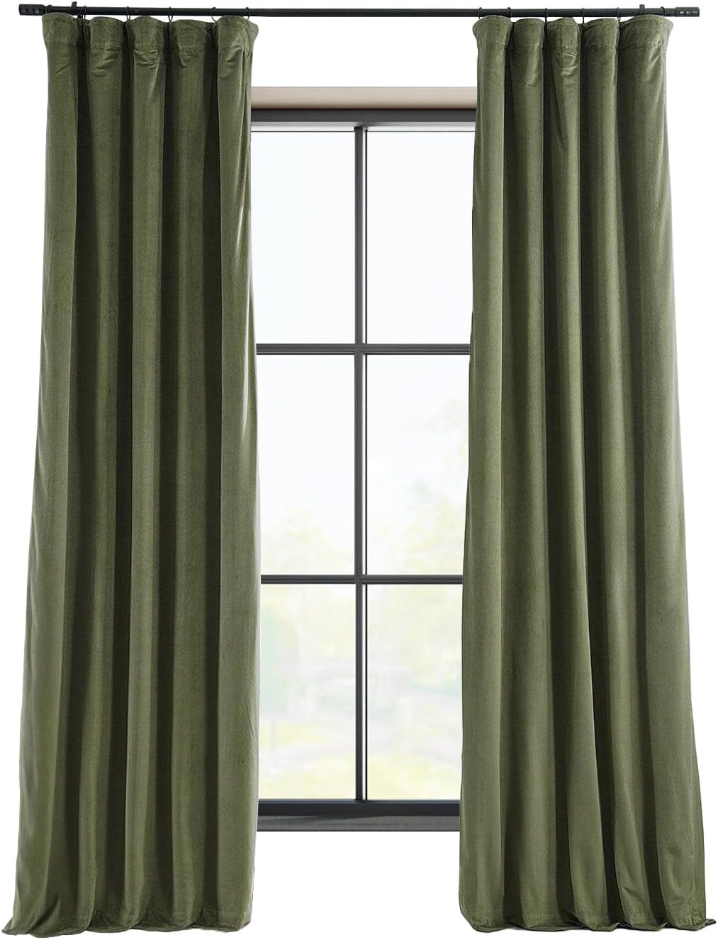 HPD Half Price Drapes Velvet Thermal Blackout Curtains 108 in