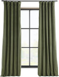 Velvet Thermal Blackout Curtain Panel 50W x 96L - Hunter Green
