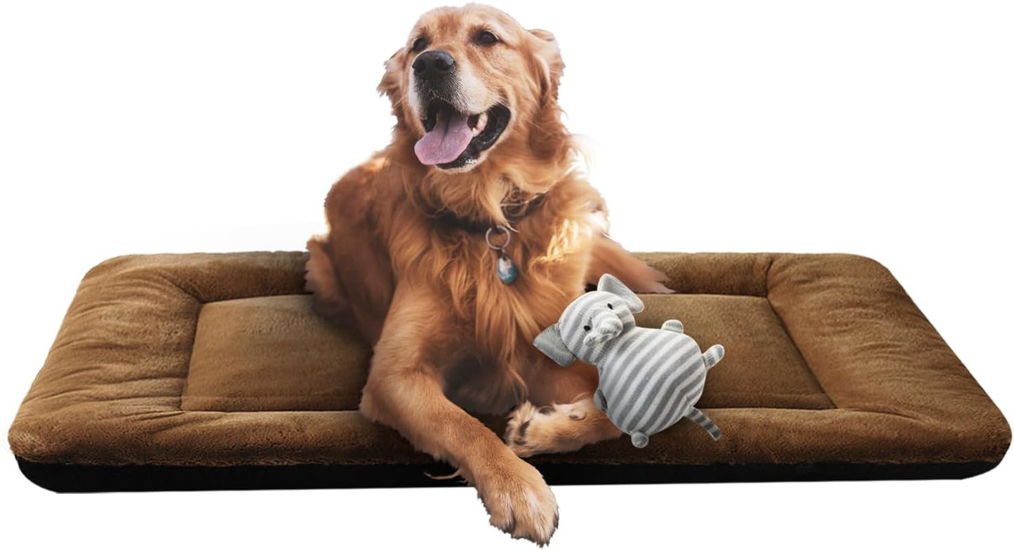 Ultra Soft Dog Bed Crate Pad for Large Dogs - Cozy & Washable