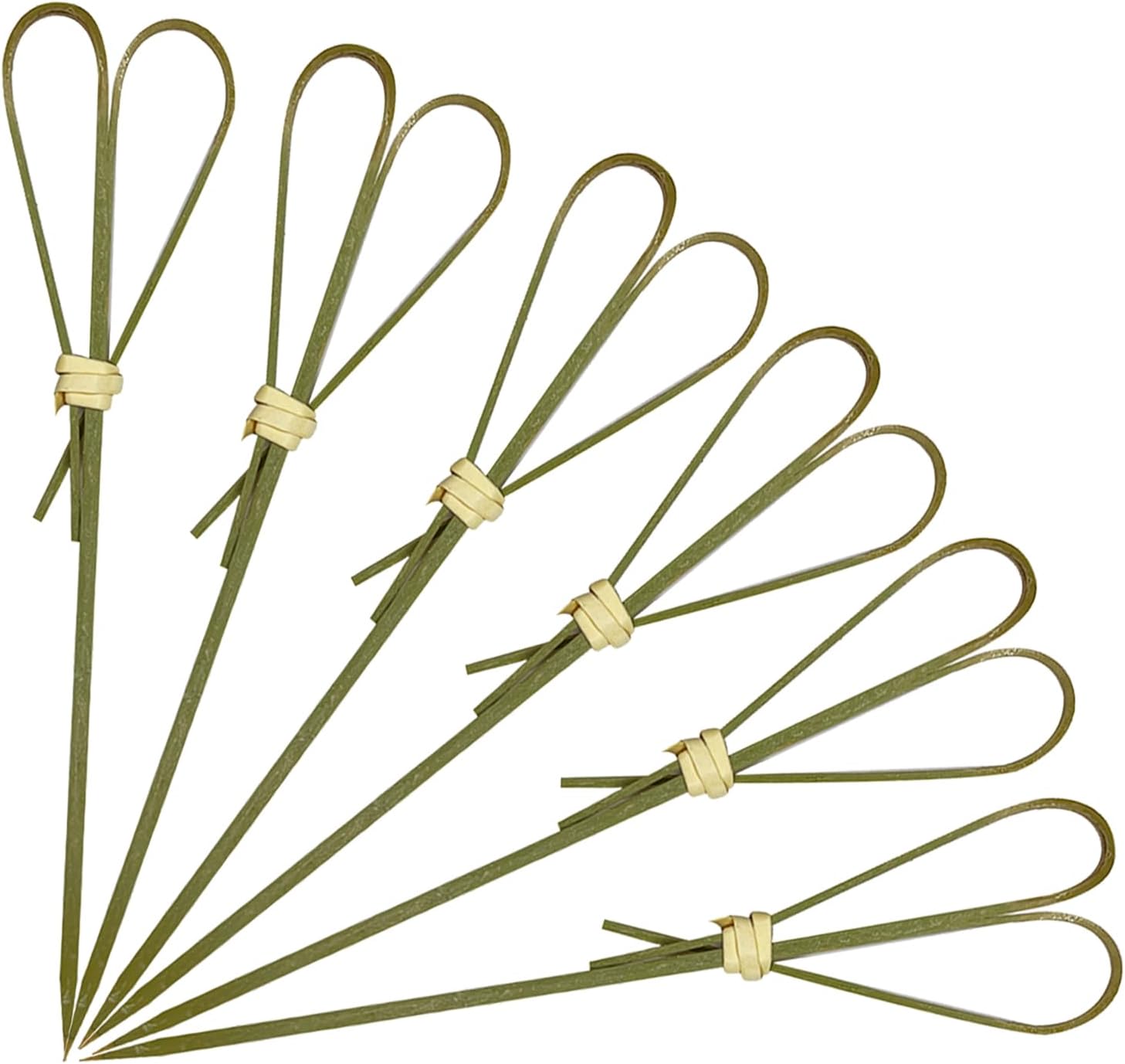 Heart Shaped Bamboo Cocktail Picks - 100 pcs