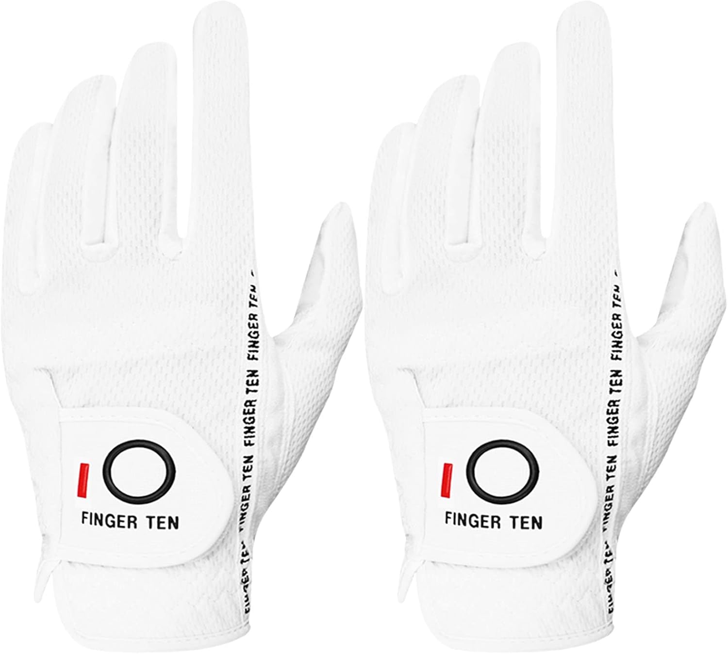 FINGER TEN Rain Grip Golf Gloves 2 Pack - No Sweat, All Weather Performance!