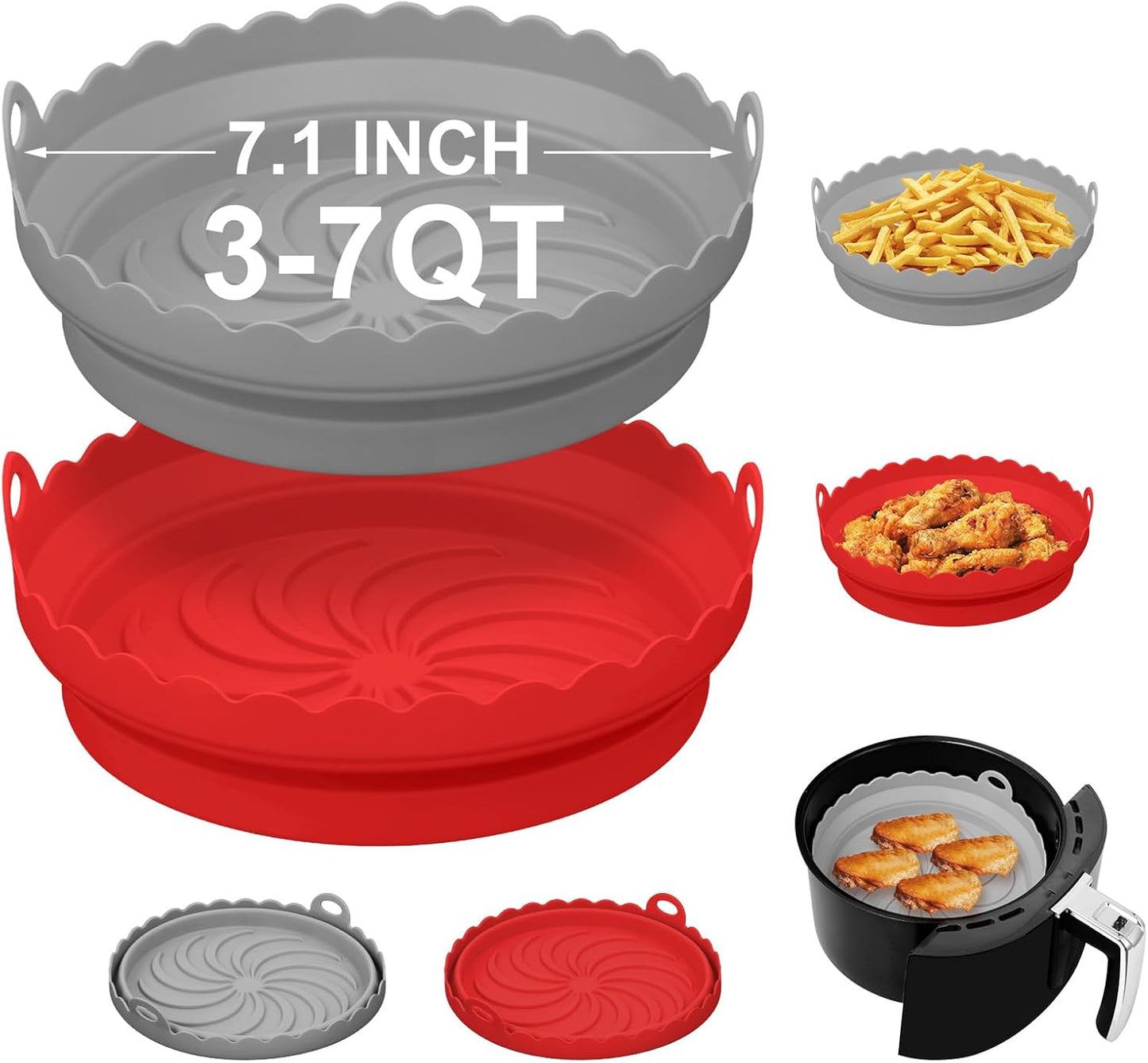 Non-Stick Silicone Liners for Ninja Air Fryer - Easy Clean!
