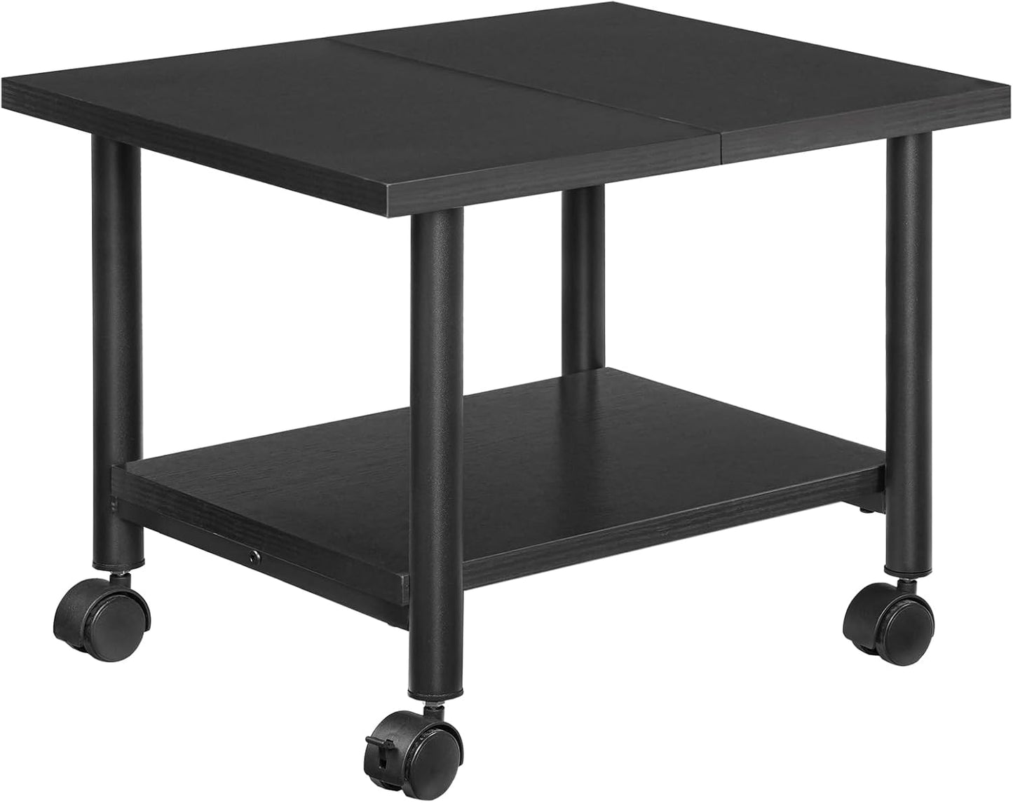 HOOBRO Printer Stand: Mobile 2-Tier Industrial Cart for Office