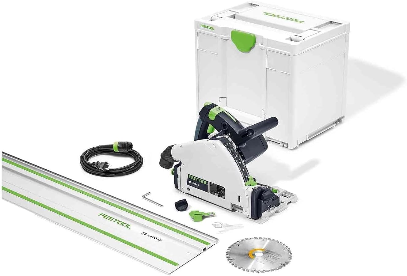 Festool Plunge-Cut Track Saw TS 55 FEQ-F-Plus-FS with 55-Inch Rail