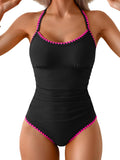 One Piece Tummy Control Swimsuit for Women - Flattering Ruched Fit
