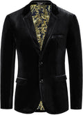 PJ PAUL JONES Mens Velvet Blazer Jacket - Sleek Evening Sport Coat