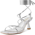 Stylish ISNOM Strappy Sandals with Kitten Heels for Women