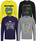 BROOKLYN VERTICAL 4-Pack Boys Long Sleeve Crew Neck T-Shirts - Soft