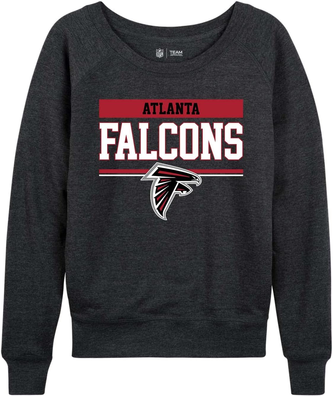 NFL Women's Plus Size Team Block Charcoal Crewneck Pullover