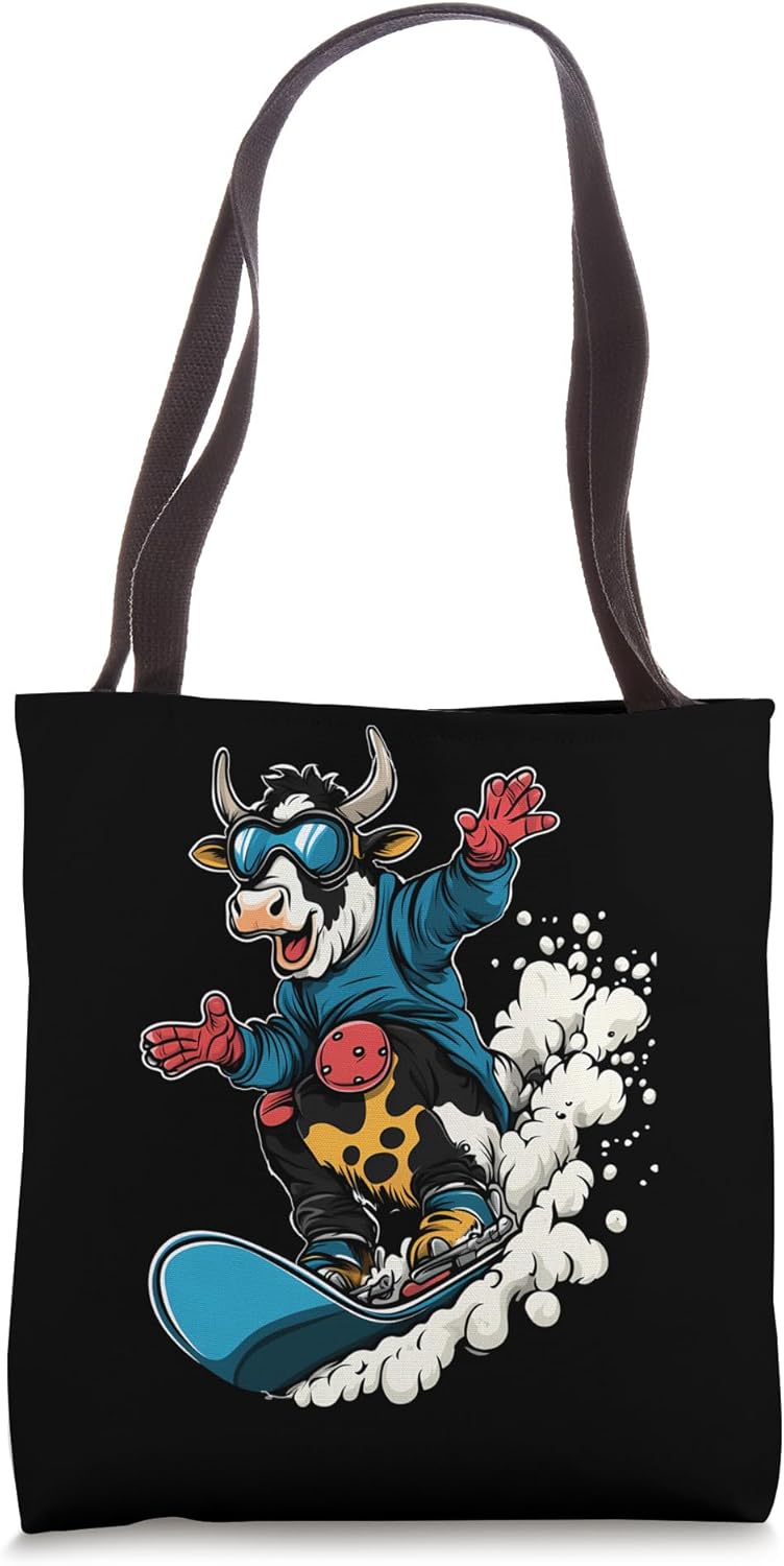 Adorable Bull Snowboard Cow Tote!