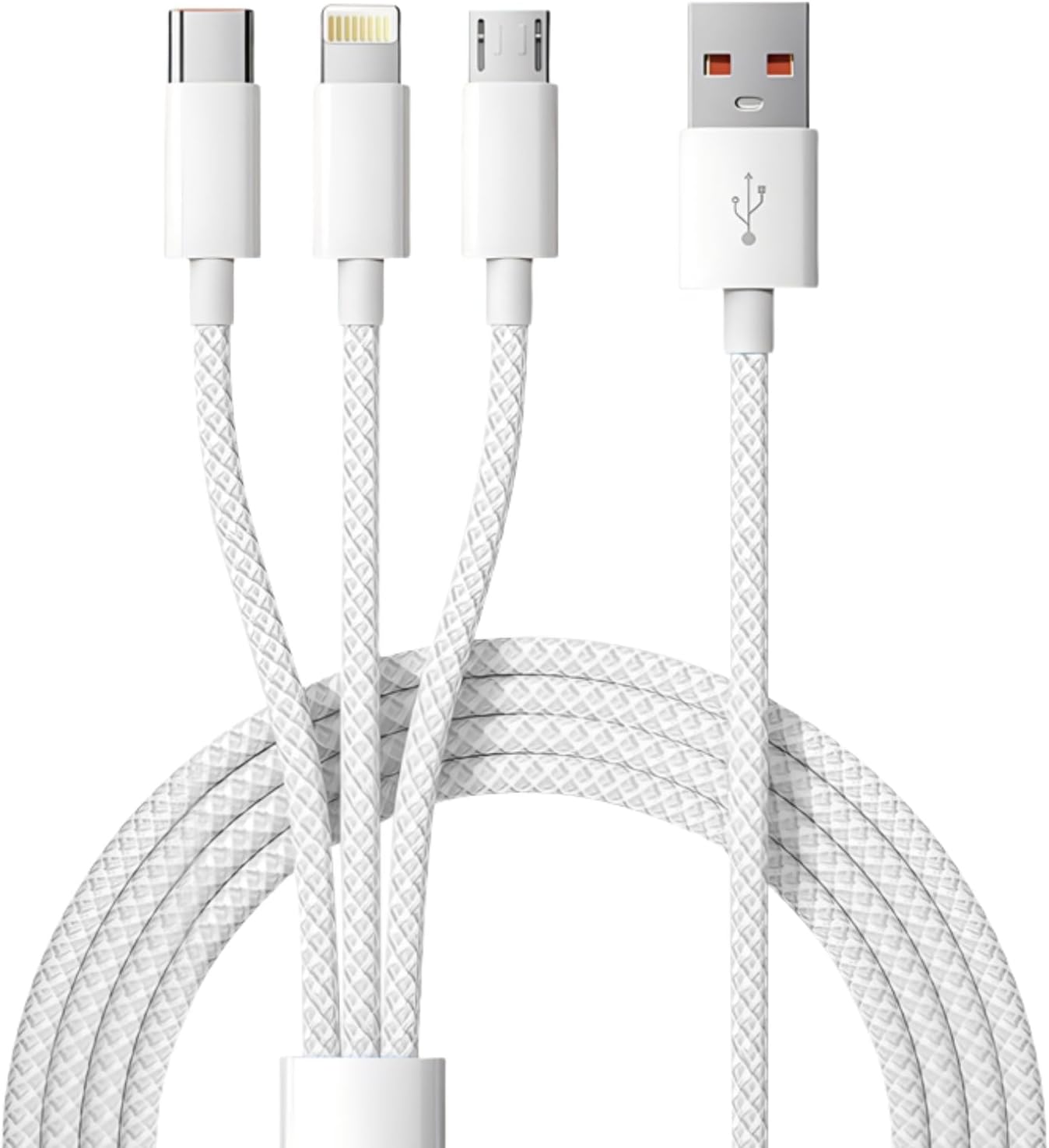 Certified 3-in-1 5FT Multi Charger Cable - Universal Compatibility!