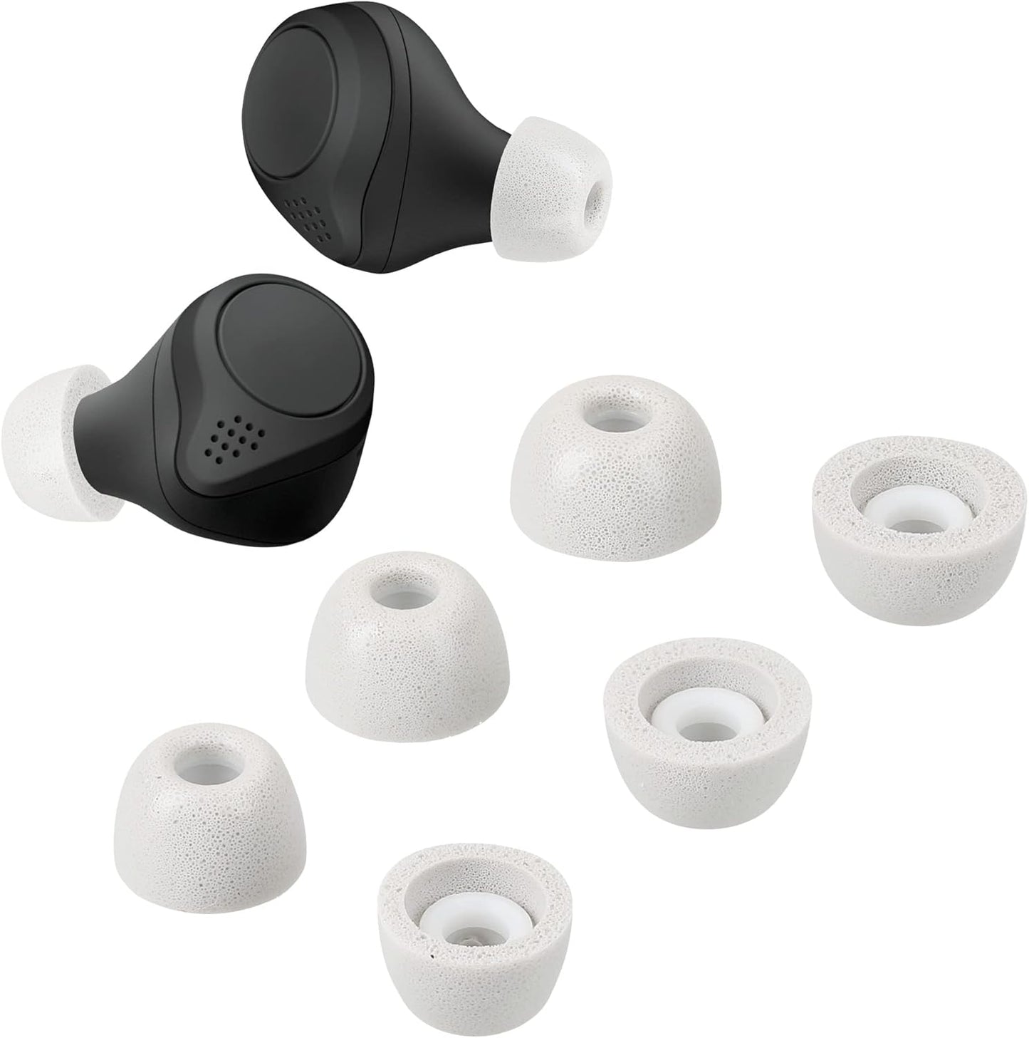 Grey Memory Foam Ear Tips for Jabra Elite - Set of 6