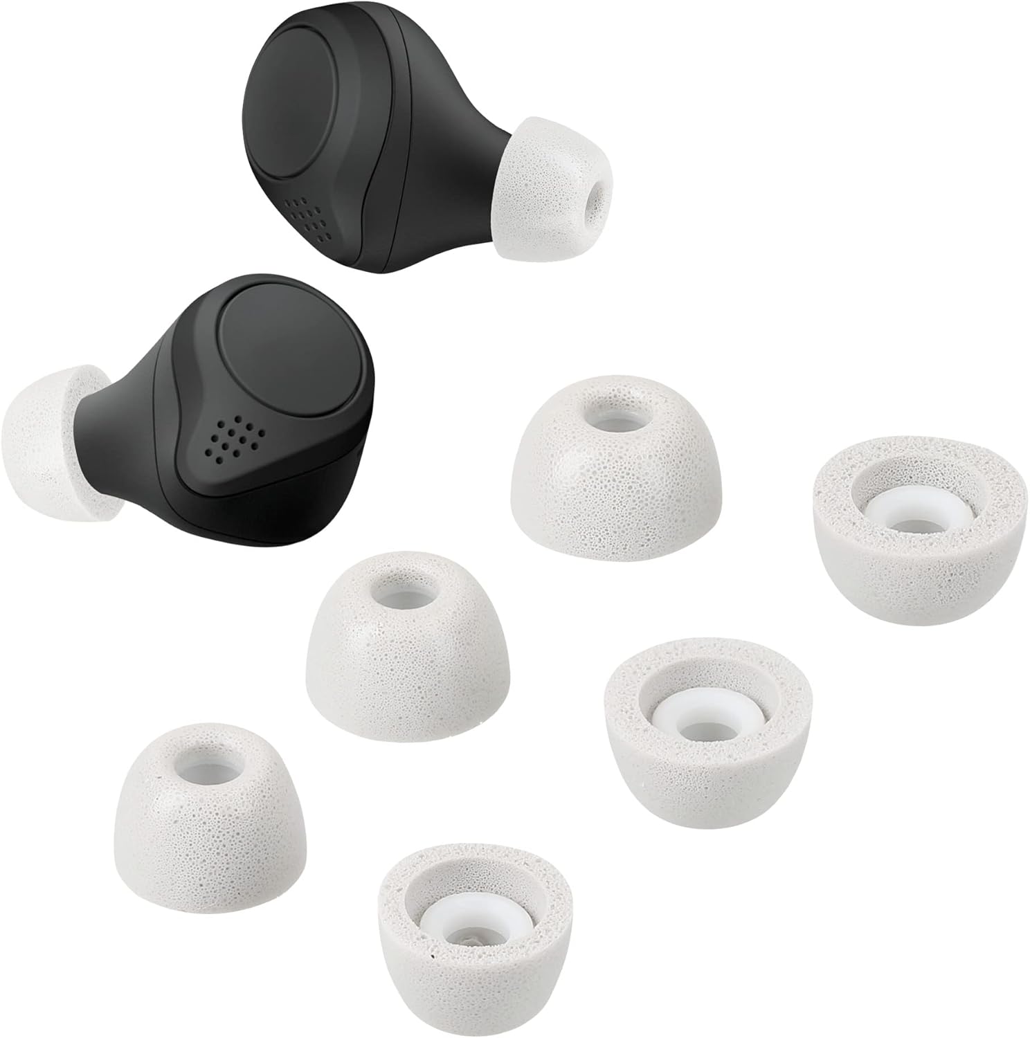 Grey Memory Foam Ear Tips for Jabra Elite - Set of 6