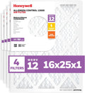 Honeywell 16x25x1 MERV 12 Pleated Air Filter (4-Pack) - Cleaner Home