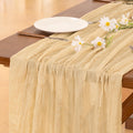 Socomi 10pcs Gold Champagne Cheesecloth Table Runner for Events
