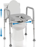 Ultimate Raised Toilet Seat with Handles and Padded Armrests