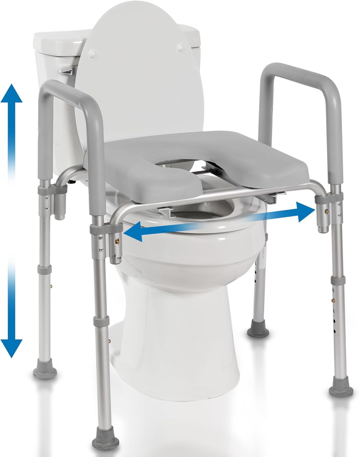 Ultimate Raised Toilet Seat with Handles for Bathroom Safety