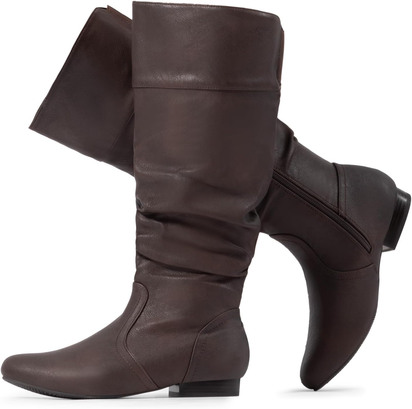 Wide Calf Knee High Pull On Boots for Women - Stylish Comfort