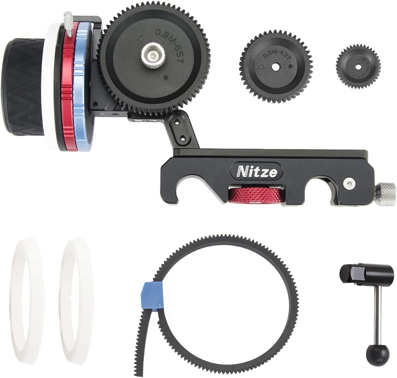 Nitze 15mm Follow Focus Kit with Adjustable Rail and Gears